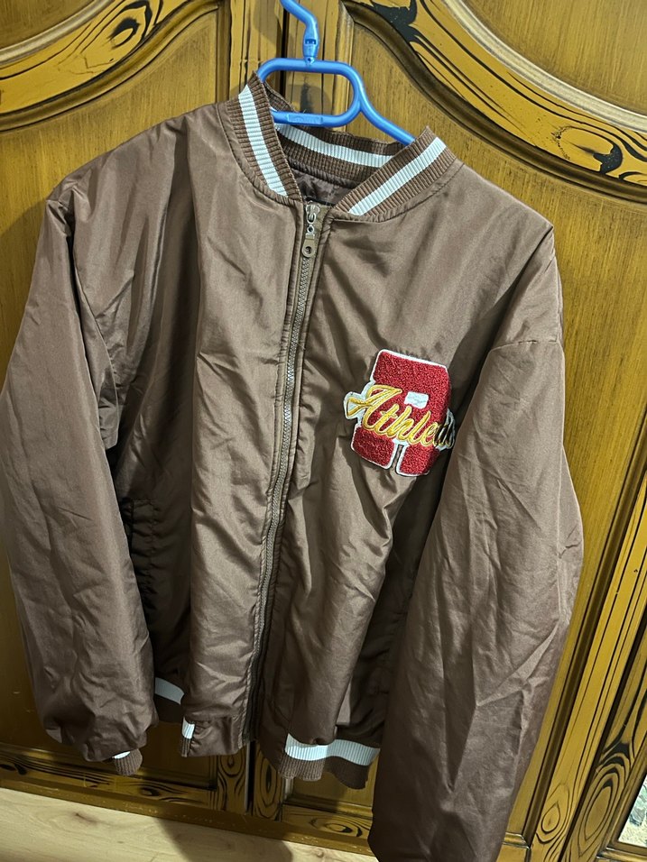 Kadın Kahverengi Fermuarlı Street Wear Ceket - Görsel 3