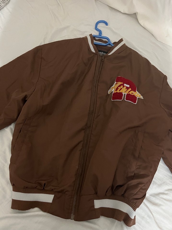 Kadın Kahverengi Fermuarlı Street Wear Ceket - Görsel 2