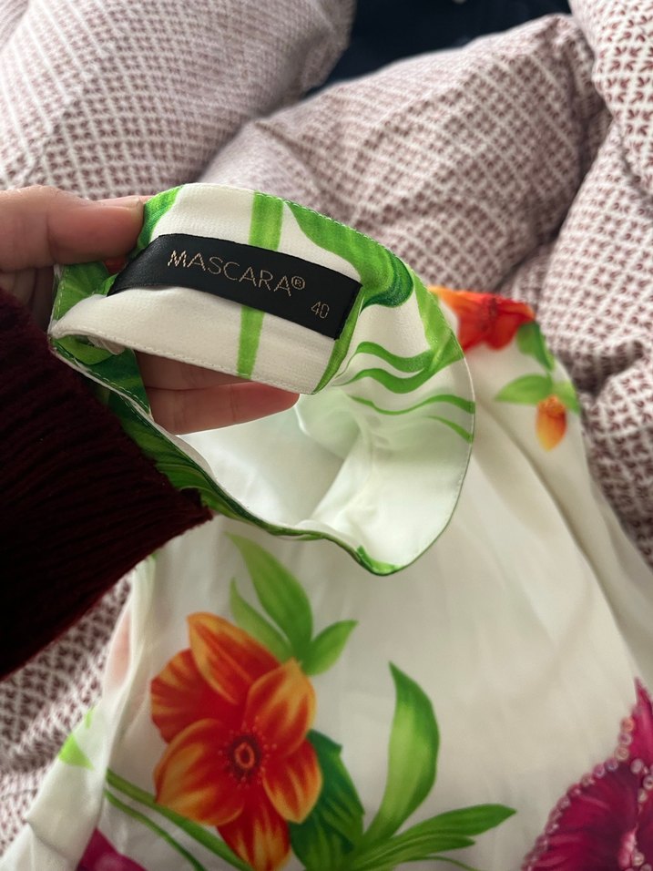 Çiçek Desenli Uzun abiye elbise - Görsel 4