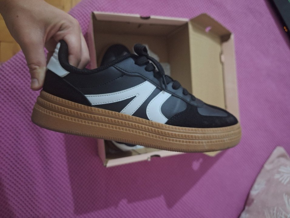 Kadın Siyah Günlük Spor Ayakkabı - Görsel 2