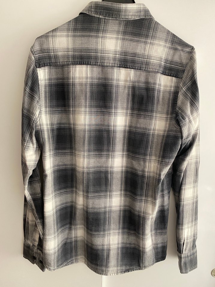 Erkek Kareli Düğmeli Gömlek - Görsel 3