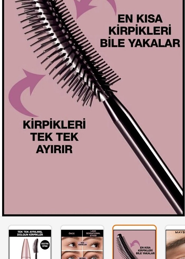 Maybelline New York Lash Sensational Maskara Orijinal - Görsel 2