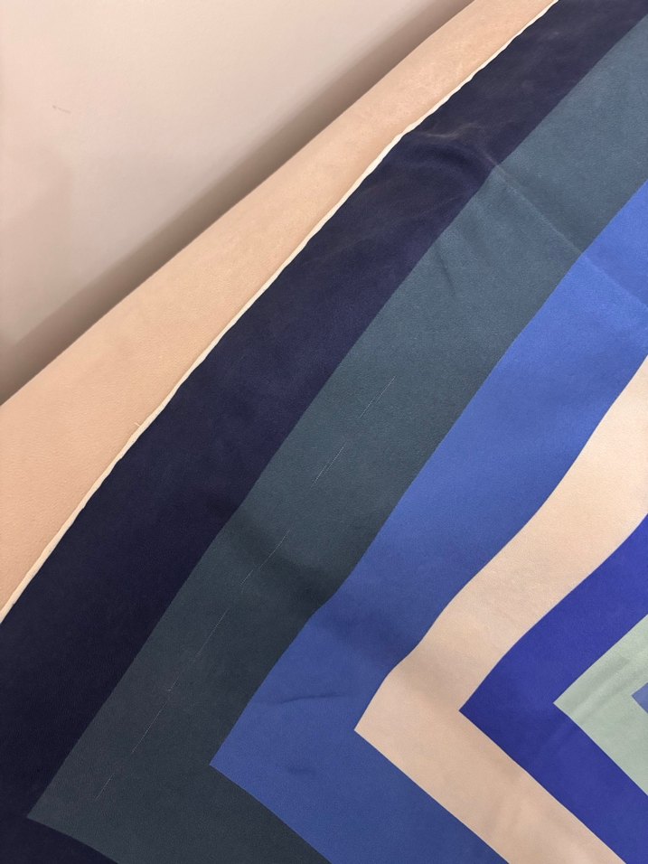 Kadın Mavi Bohem Drapeli Fular eşarp - Görsel 3