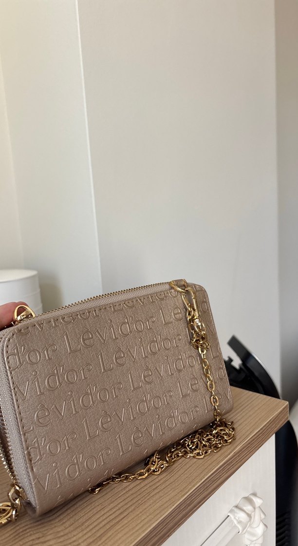 Bej Deri Kadın Fermuarlı Cüzdan - Görsel 4