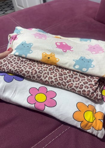 Kız Çocuk Çok Renkli Uzun Kollu Pijama Takımı - Görsel 5