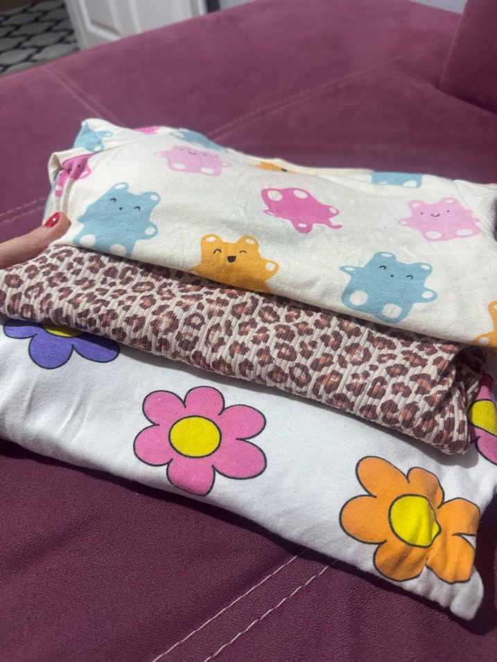 Kız Çocuk Çok Renkli Uzun Kollu Pijama Takımı - Görsel 5