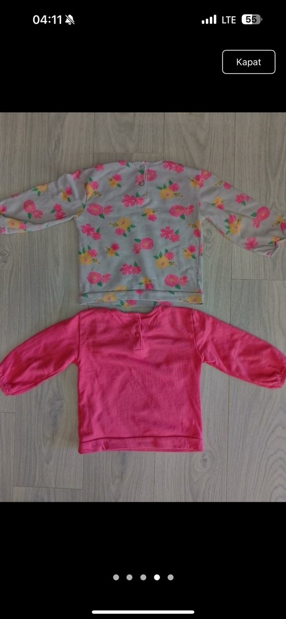 Çiçek Desenli Sweatshirt 2'li 3 yaş - Görsel 3