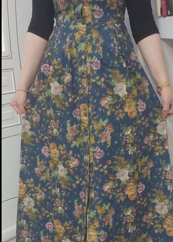 Çiçek Desenli Bohem Uzun Elbise - Görsel 2