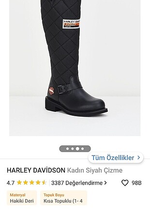 harley Siyah Çizme 