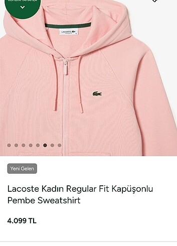 xs Beden Lacoste Kadın Hırka Fermuarlı Sweatshirt