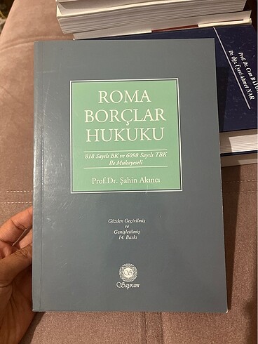 Roma borçlar hukuku şahin akıncı