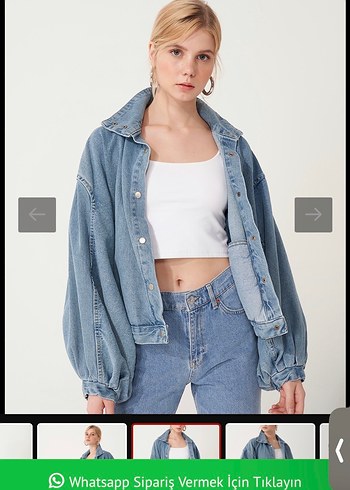 Diğer Balon Kollu Jean Ceket