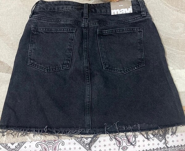 Mavi Jeans mavi kot etek siyah