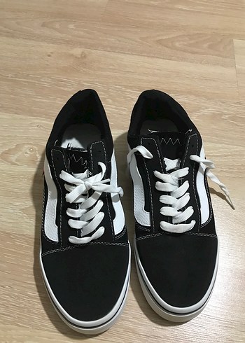diğer Beden Vans Siyah Beyaz Erkek Spor 43 numara