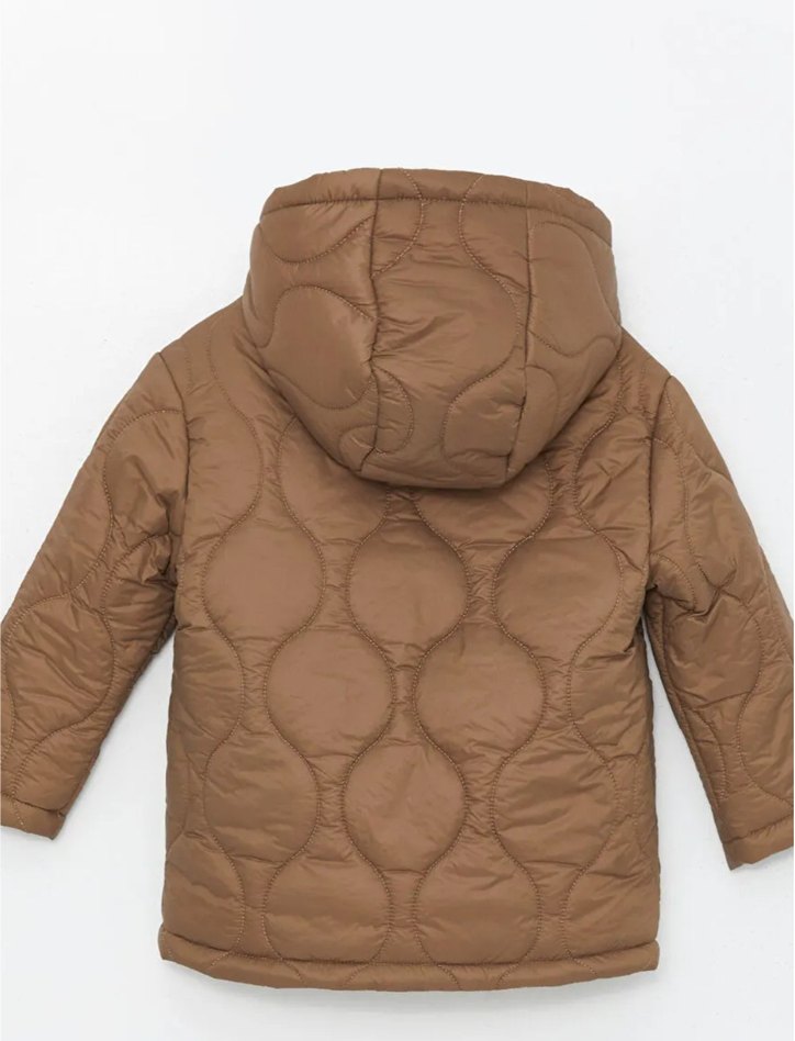 Düğmeli Kahverengi Erkek Çocuk Mont - Görsel 2