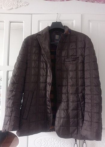 Düğmeli Kahverengi Erkek Midi Mont - Görsel 2