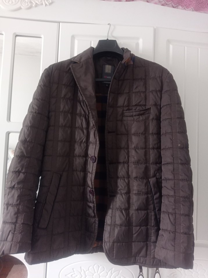 Düğmeli Kahverengi Erkek Midi Mont - Görsel 3