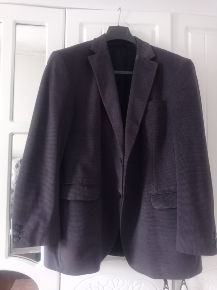 Düğmeli Koyu Gri Erkek Takım Ceketi - Görsel 2