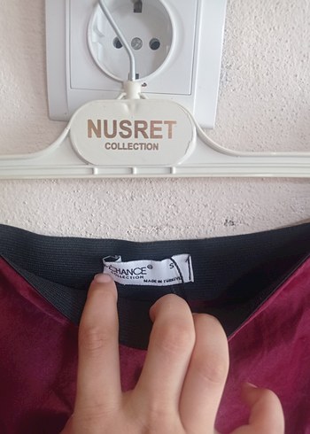 Bordo Salaş Saten Etek - Görsel 5