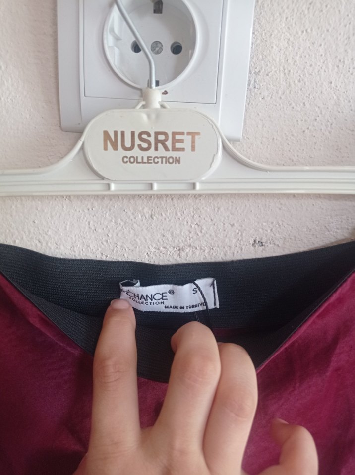 Bordo Salaş Saten Etek - Görsel 5