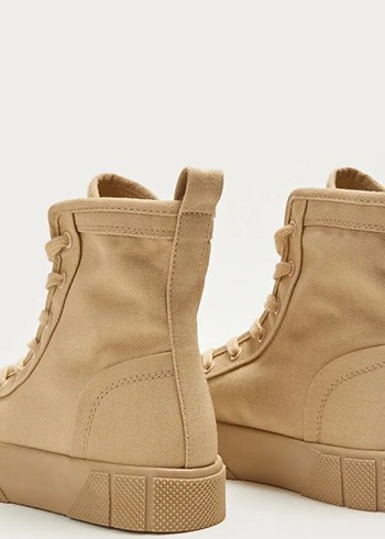 Bej Platform Topuklu Kadın Spor Ayakkabı - Görsel 2