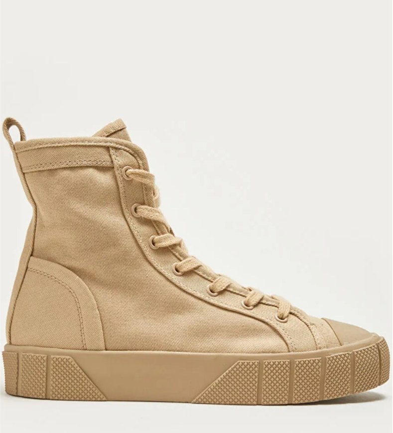 Bej Platform Topuklu Kadın Spor Ayakkabı - Görsel 5