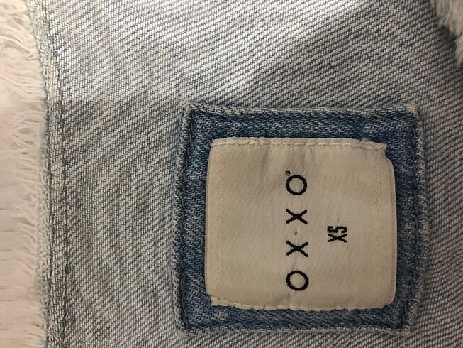 34 Beden mavi Renk Crop kot ceket