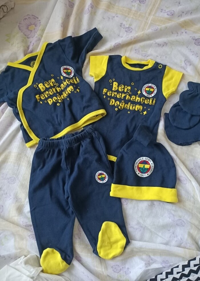 Orijinal fenerium lisanslı Yenidoğan bebek takımı  - Görsel 2
