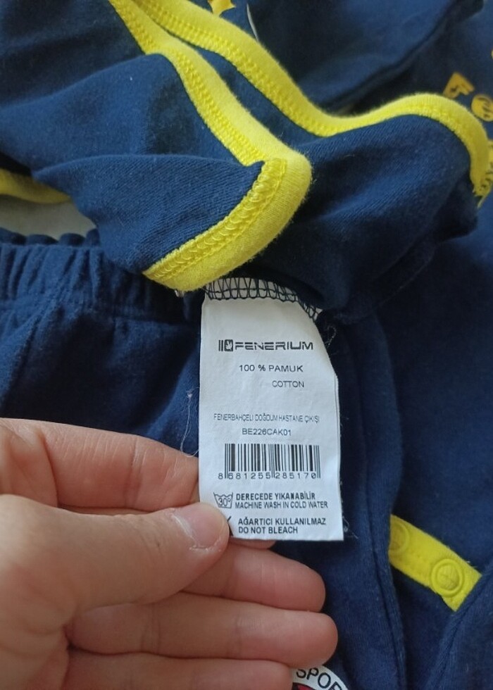 Orijinal fenerium lisanslı Yenidoğan bebek takımı  - Görsel 3