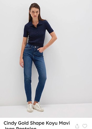 28 Beden mavi Renk Mavi marka Cindy model mom jean