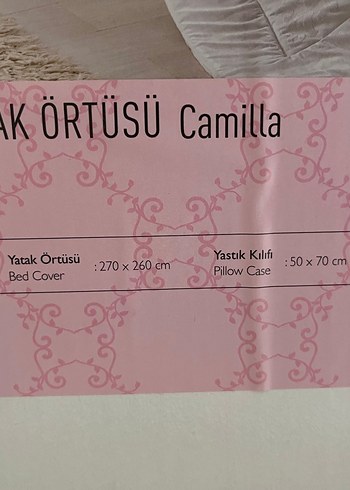Taç Taç Camilla Çift Kişilik Mürdüm Yatak Örtüsü