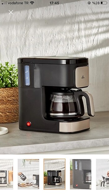 Karaca 2 in 1 filtre kahve ve çay demleme makinesi
