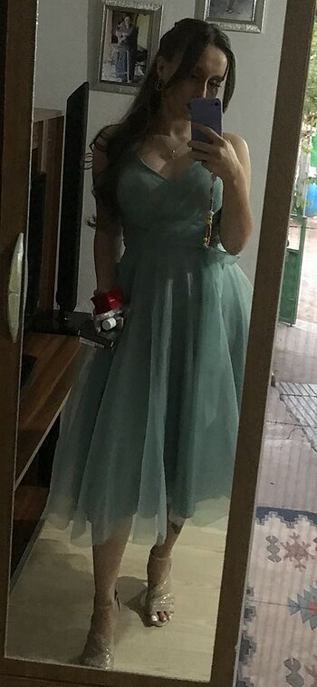 kadın midi boy elbise - Görsel 2