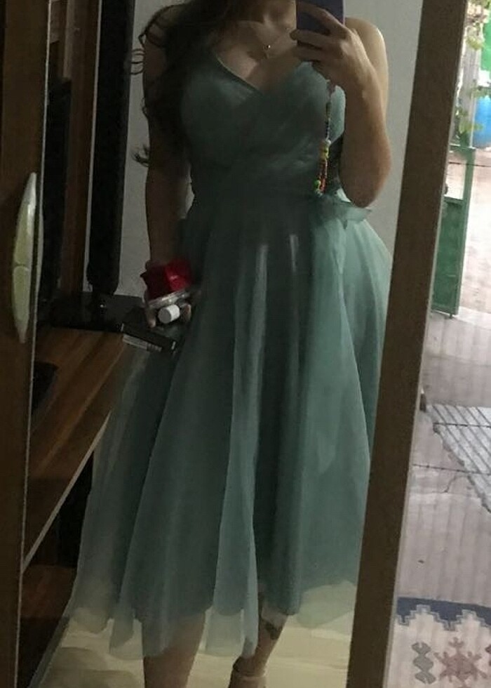 kadın midi boy elbise - Görsel 2