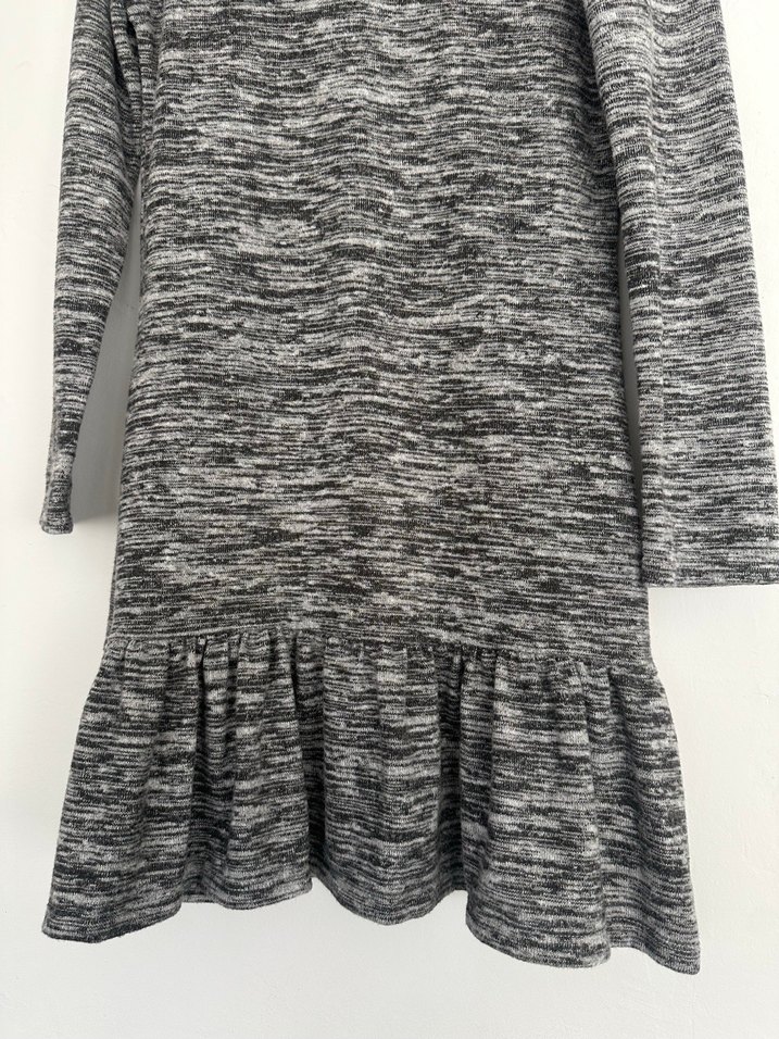 Gri Uzun Kollu Kadın Elbise - Görsel 2