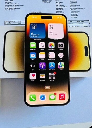 İPHONE 14 PRO MAX YURT İÇİ 23 AY GARANTİLİ 512 GB 