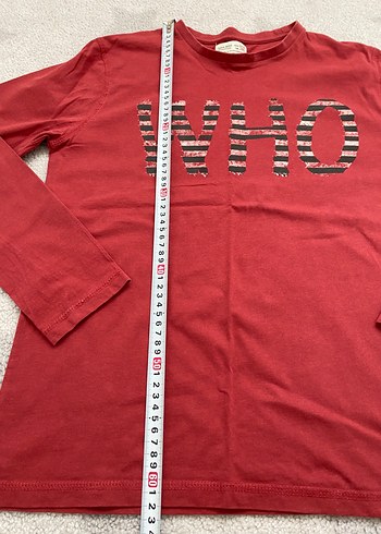 13-14 Yaş Beden kırmızı Renk Zara uzun kollu tshirt