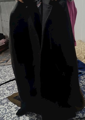 Diğer Siyah Uzun erkek kaban düğmeli