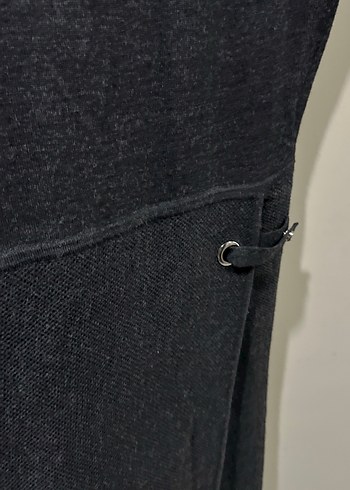 Siyah Kemerli Midi Kadın Elbise - Görsel 3