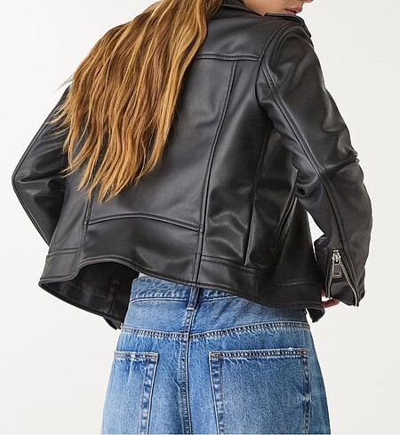 l Beden LCW Unisex Deri Mont / Ceket Emo Vintage Goth Punk Rock
