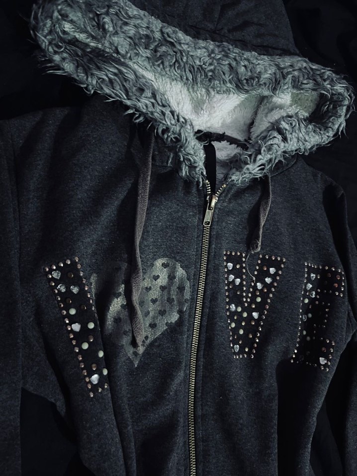 Kapüonlu Fur Vintage Hırka - Görsel 3