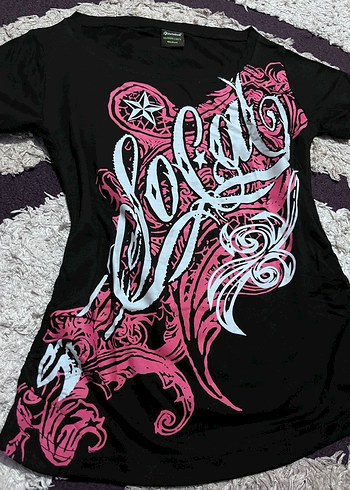 Pembe Desenli Emo Scene Tshirt - Görsel 3