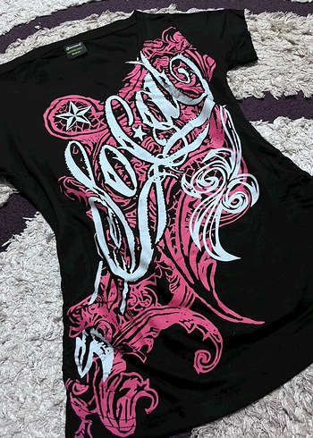 Pembe Desenli Emo Scene Tshirt - Görsel 2