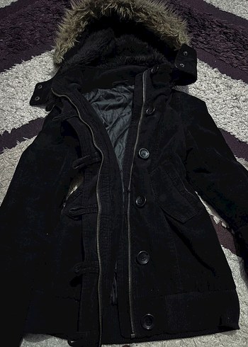 Kapüşonlu Fur Vintage Mont - Görsel 6