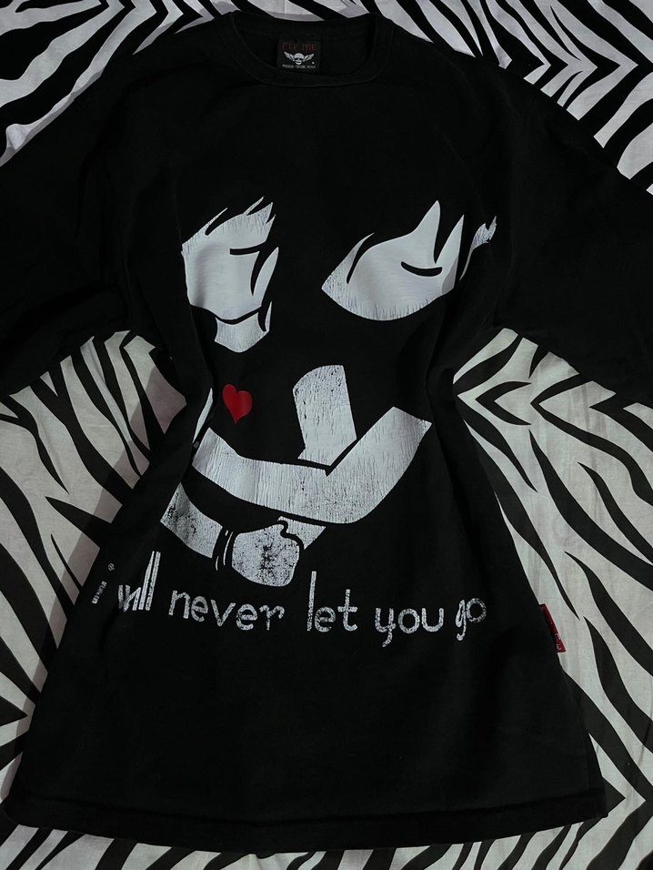 Emo Çift Desenli 00s Kazak / Sweatshirt - Görsel 2