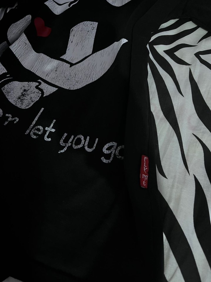 Emo Çift Desenli 00s Kazak / Sweatshirt - Görsel 4