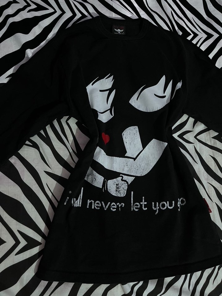 Emo Çift Desenli 00s Kazak / Sweatshirt - Görsel 3