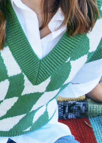 Bershka Unisex Oversize Yeşil Triko Süveter