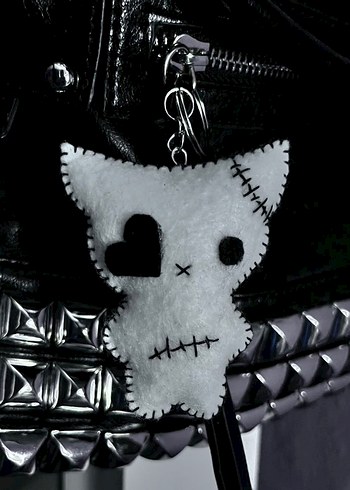 Dead Cat Peluş Emo Goth Anahtarlık