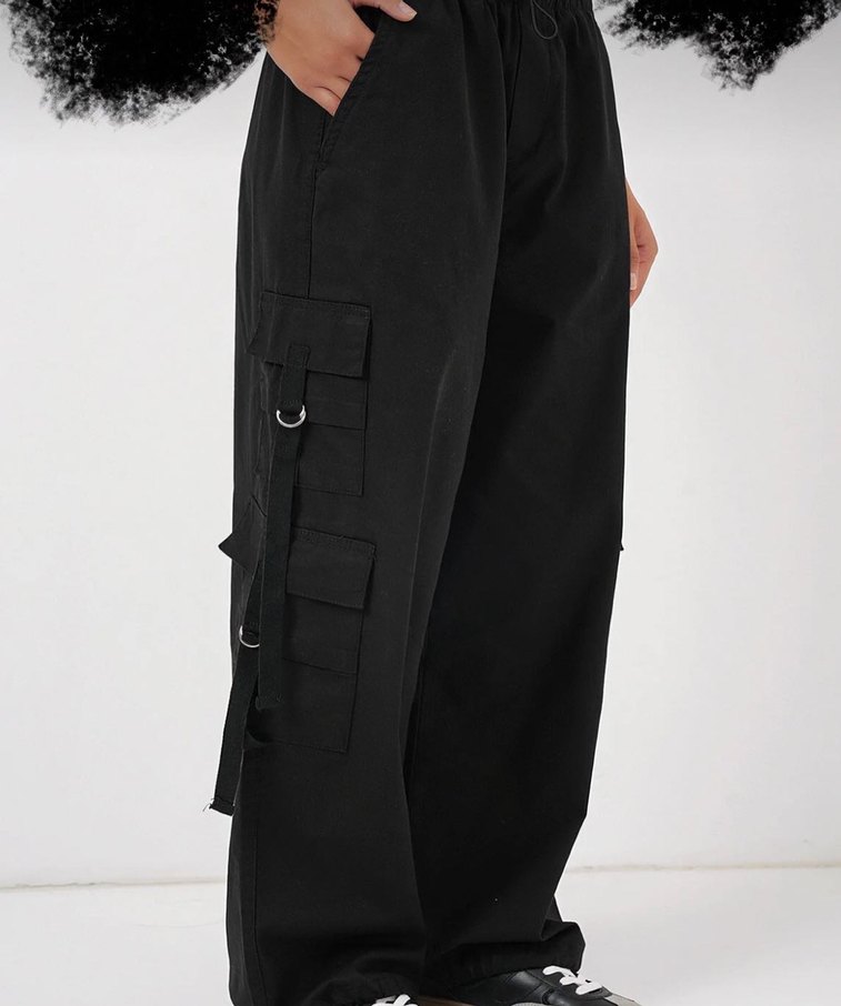 Straight Paça Kargo Cepli Pantolon // Emo Vintage Street - Görsel 4